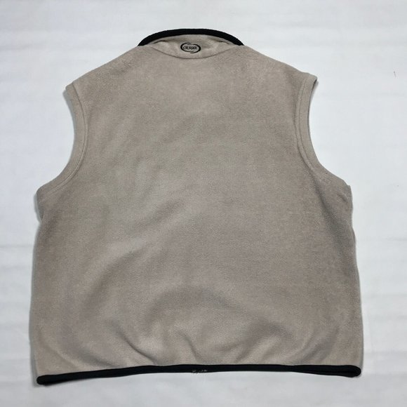 VTG Ouray Off-White Fleece Full Zip Vest Sleeveless Jacket Mens XL - Picture 4 of 5